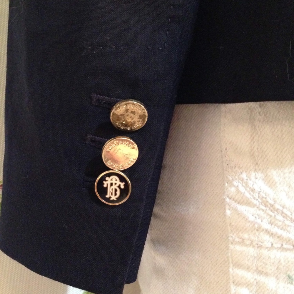 Tory Burch Navy Two Button Blazer Size 2 - Picture 6 of 8